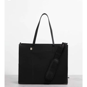 Beis Large Work Tote - Black Crocodile